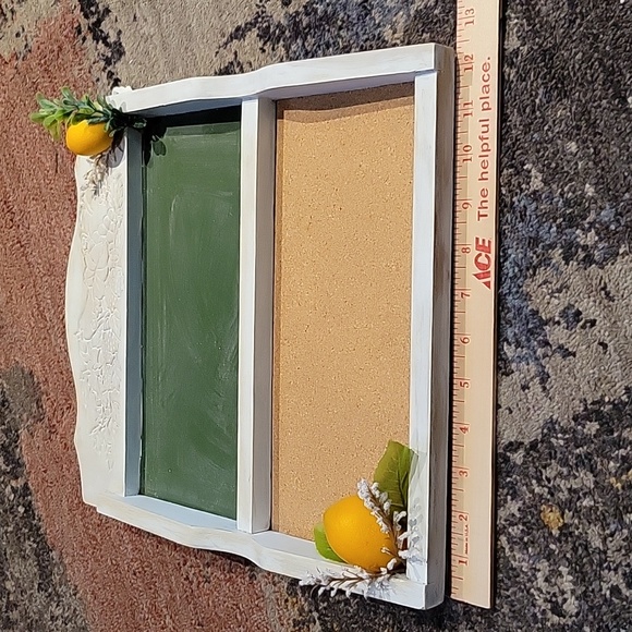 Lemon Themed Home Organizing Board 🍋 Distressed White Chalk Painted Wall Art - Picture 8 of 9